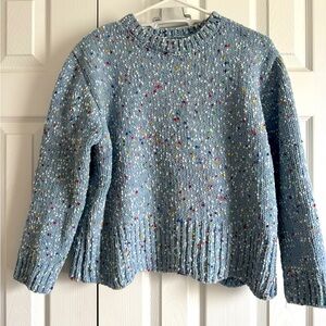 Jun & Ivy sweater Size M Blue Speckled Tulip bottom. Like new